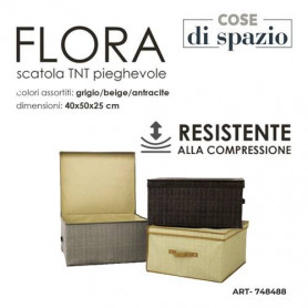 FLORA SCATOLA TNT PIEGHEVOLE C/COP. COL. ASS. 40X50Xh25 CM