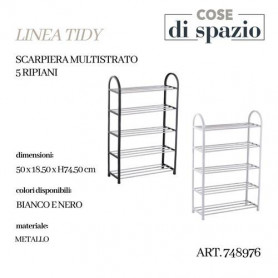 SCARPIERA MULTISTRATO - LINEA TIDY 5 RIPIANI COL. ASS.  50x18,50xH74,50 CM