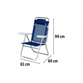 SEDIA RECLIN. ALL/TXT 61,5X57X96,5 BLU