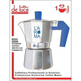 CAFFETTIERA ALLUMINIO 1 TZ BLU