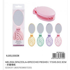 SPAZZOLA+SPECCHIO PIEGHEV. 17.5X5.5X2.3CM
