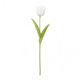 TULIPANO BIANCO IN POLIESTERE E PLASTICA  H.62 cm