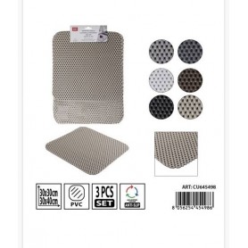 TAPPETINO LAVELLO 30X30-30X40CM 3PZ